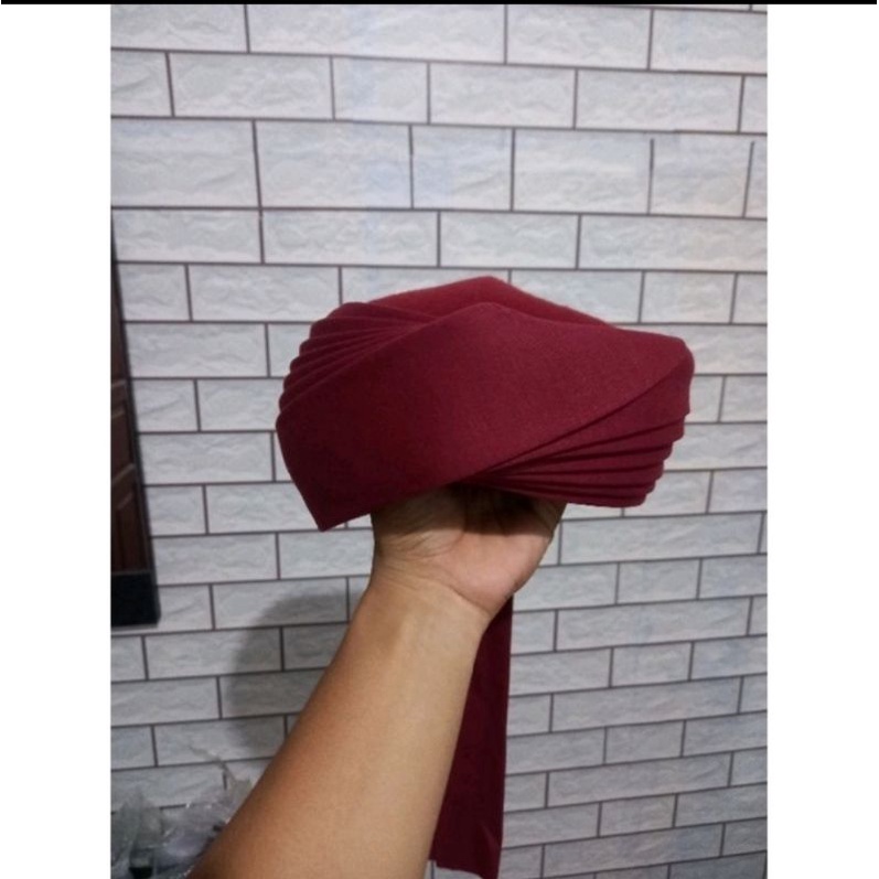 PECI IMAMAH PERMANEN 5 METER/IMAMAH PERMANEN 5 METER/SORBAN IMAMAH 5M/POLOS/LOGO