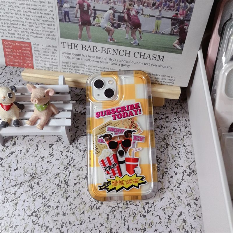 Soft Case Silikon TPU Transparan Motif Anjing Untuk IPhone 14 13 12 11 Pro XS Max XR X 8 7 6 6S Plus