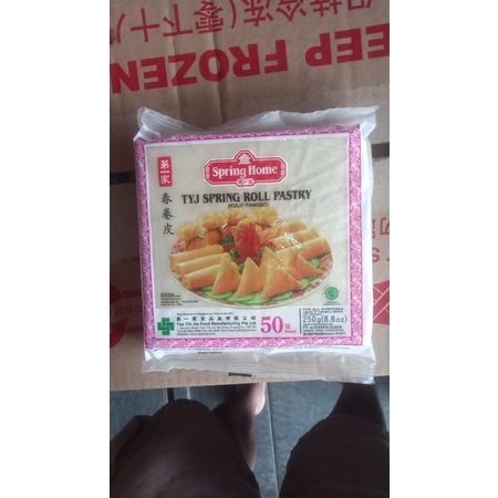 Exp Lama (COD) tyj spring roll pastry 5 inch kulit lumpia 250gr isi 50 Berkualitas