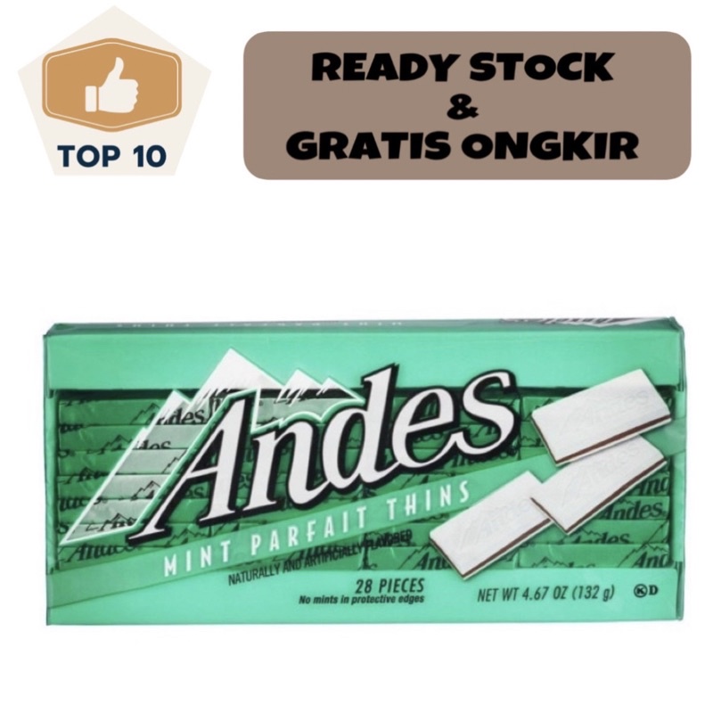 

Andes Thins Chocolate Mint Parfait 132g