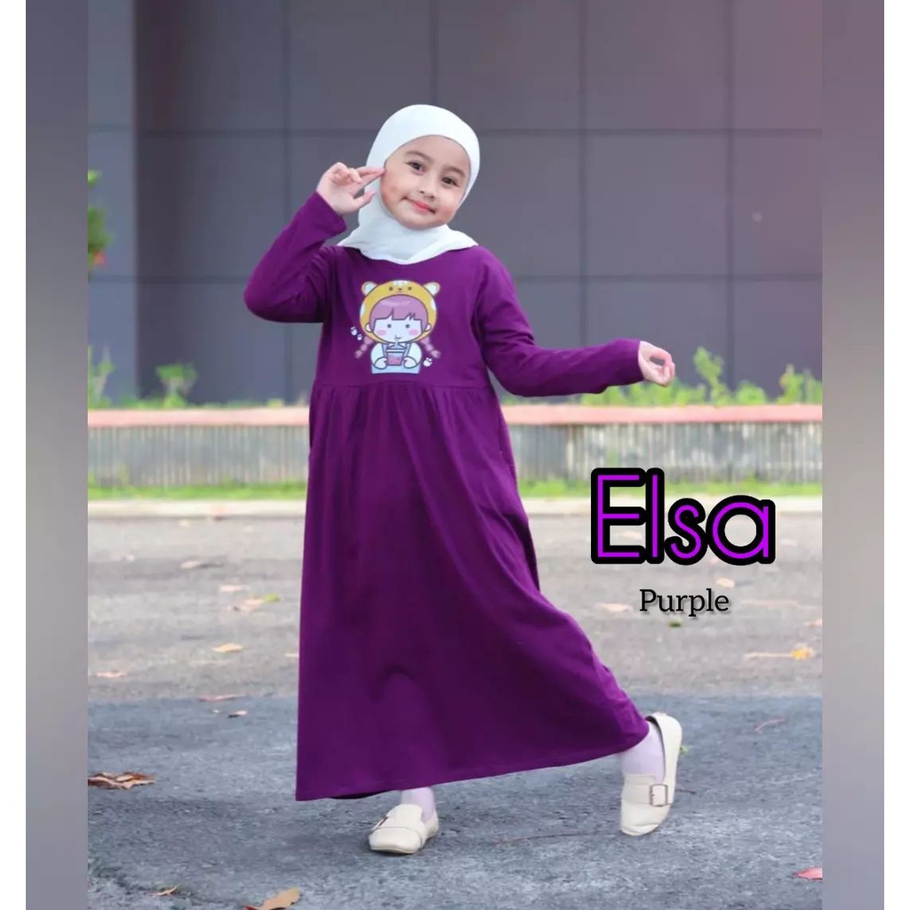 ELSA DRESS KIDS BAHAN KAOS KATUN COMBED 24s UKURAN M L XL DAN XXL MOTIF POLOS APLIKASI SABLON GAMIS ANAK TERBARU 2023 MIDI DRESS ANAK KOREAN STYLE LENGAN PANJANG BAJU KAOS ANAK KEKINIAN ATASAN ANAK BAHAN ADEM COCOK UNTUK SEGALA AKTIVITAS