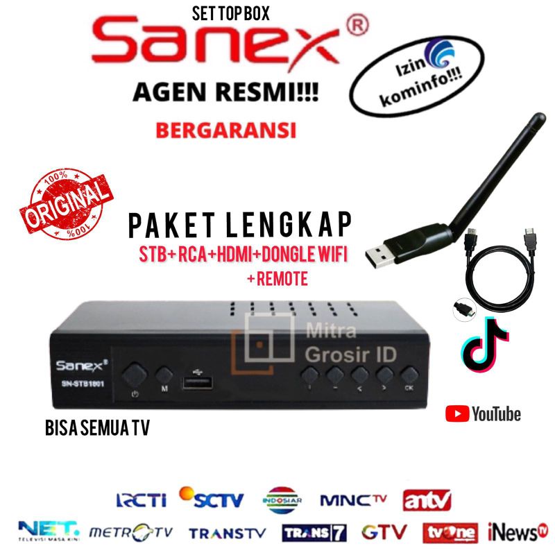 SET TOP BOX SANEX SN SERI STB 1801 ORIGINAL!!