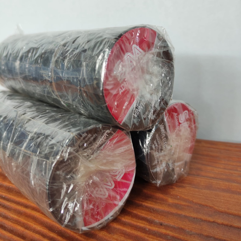 

Isolasi Kabel Listrik Solatip Hitam 10pcs Selotip Kecil Vinyl Electrical Tape