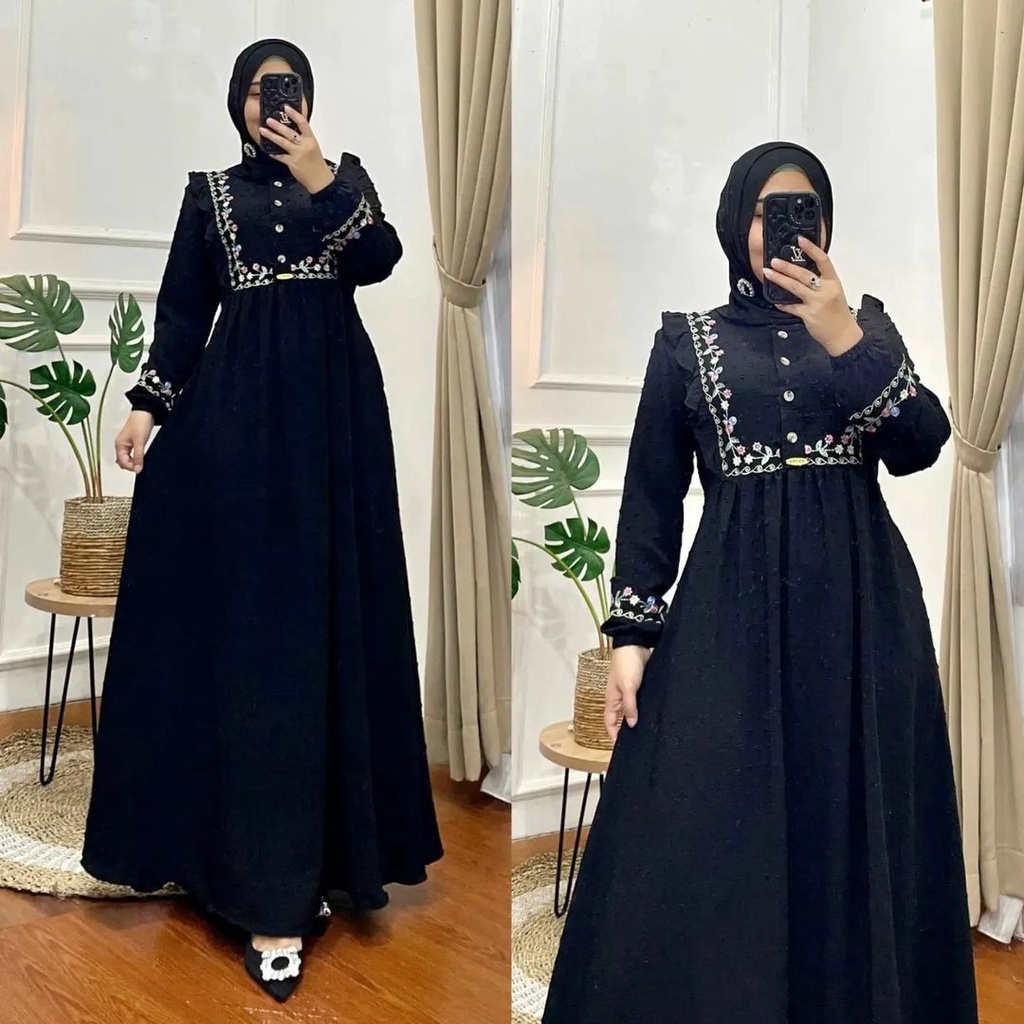 RABIRA DRESS GAMIS CRINKLE PREMIUM DRESS WANITA TERBARU 2022 BAJU KONDANGAN REMAJA KEKINIAN OOTD WANITA DRESS