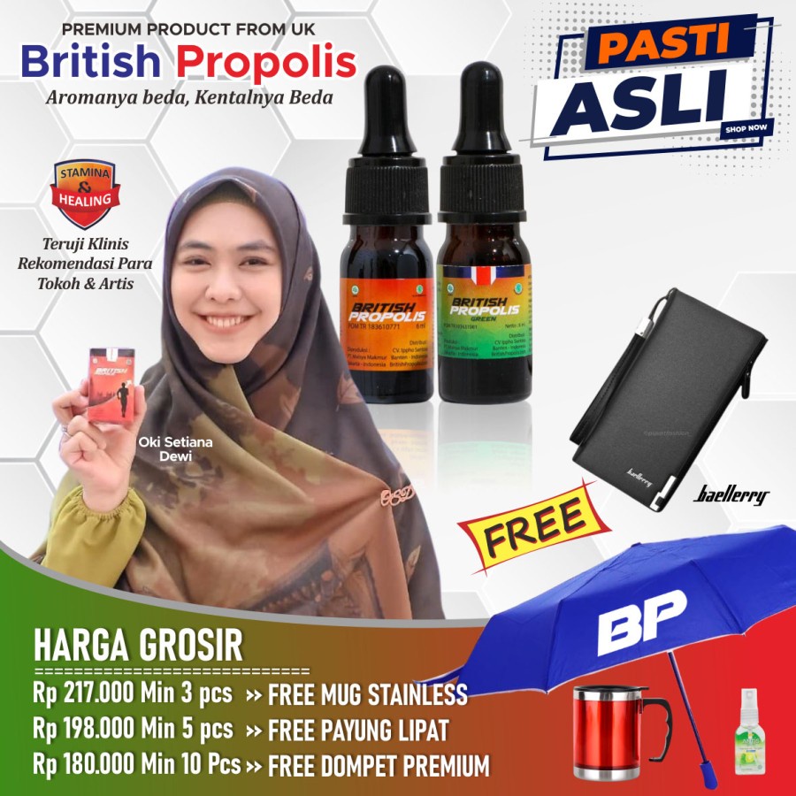 

British Propolis Original 100% Asli Suplemen /Obat Herbal Alami - BP Dewasa