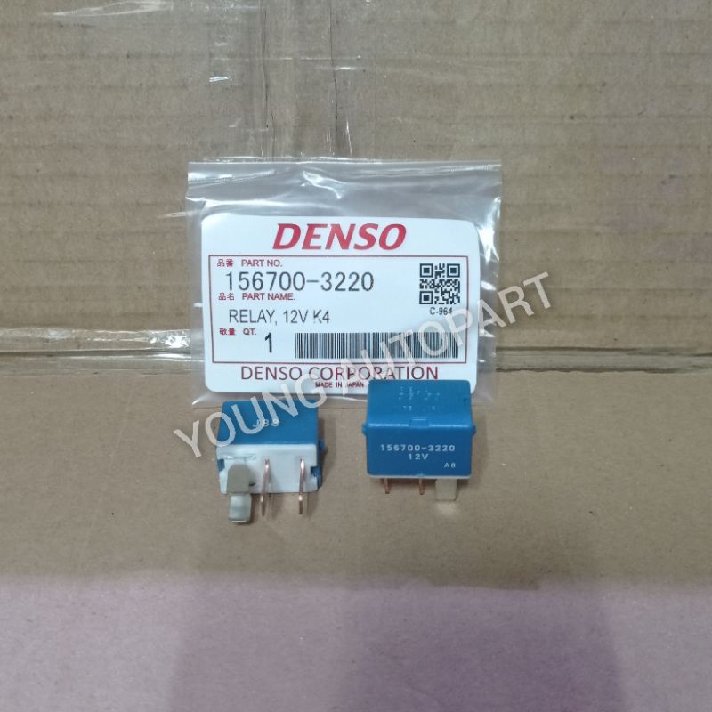 RELAY BIRU KAKI 4 12V DENSO UNIVERSAL/RELAY BIRU/RELAY UNI