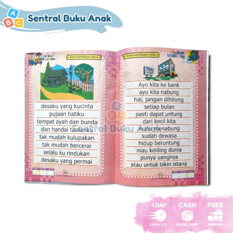 

RB Paket Isi 6 Buku Lancar Membaca Tanpa Eja Full Colour - Buku Belajar Membaca PAUD TK