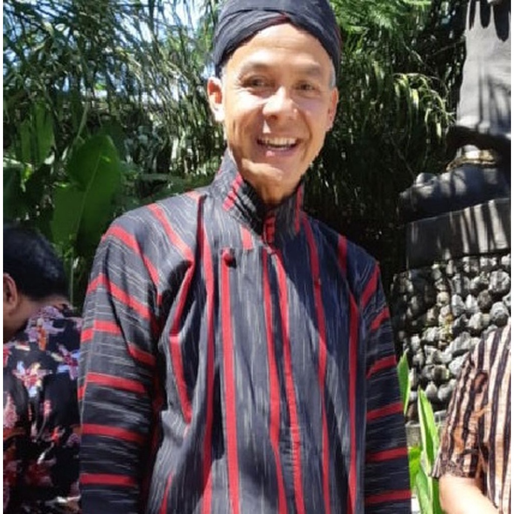 Baju Surjan Lurik Model Koko Kerah Shanghai Etnik Jawa Nasional