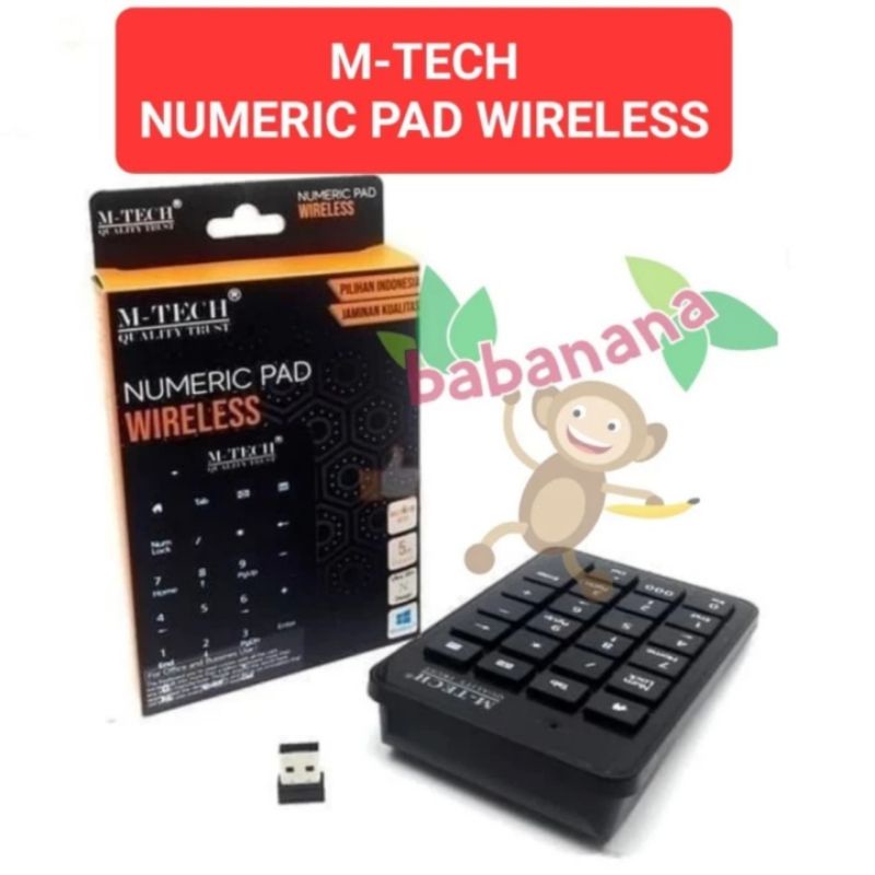 M-TECH Numeric Pad Wireless Numpad keyboard angka number