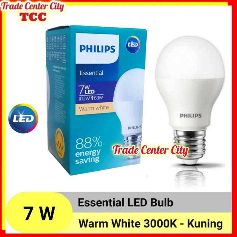 Jual Philips Lampu Led Watt Wat W Kuning Bulb Essential Bohlam