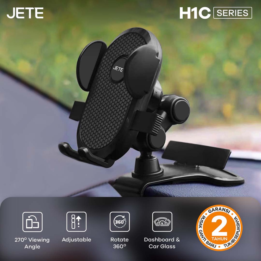 Holder HP Mobil Kaca Depan/Dashboard 360 Derajat JETE H1C - Universal