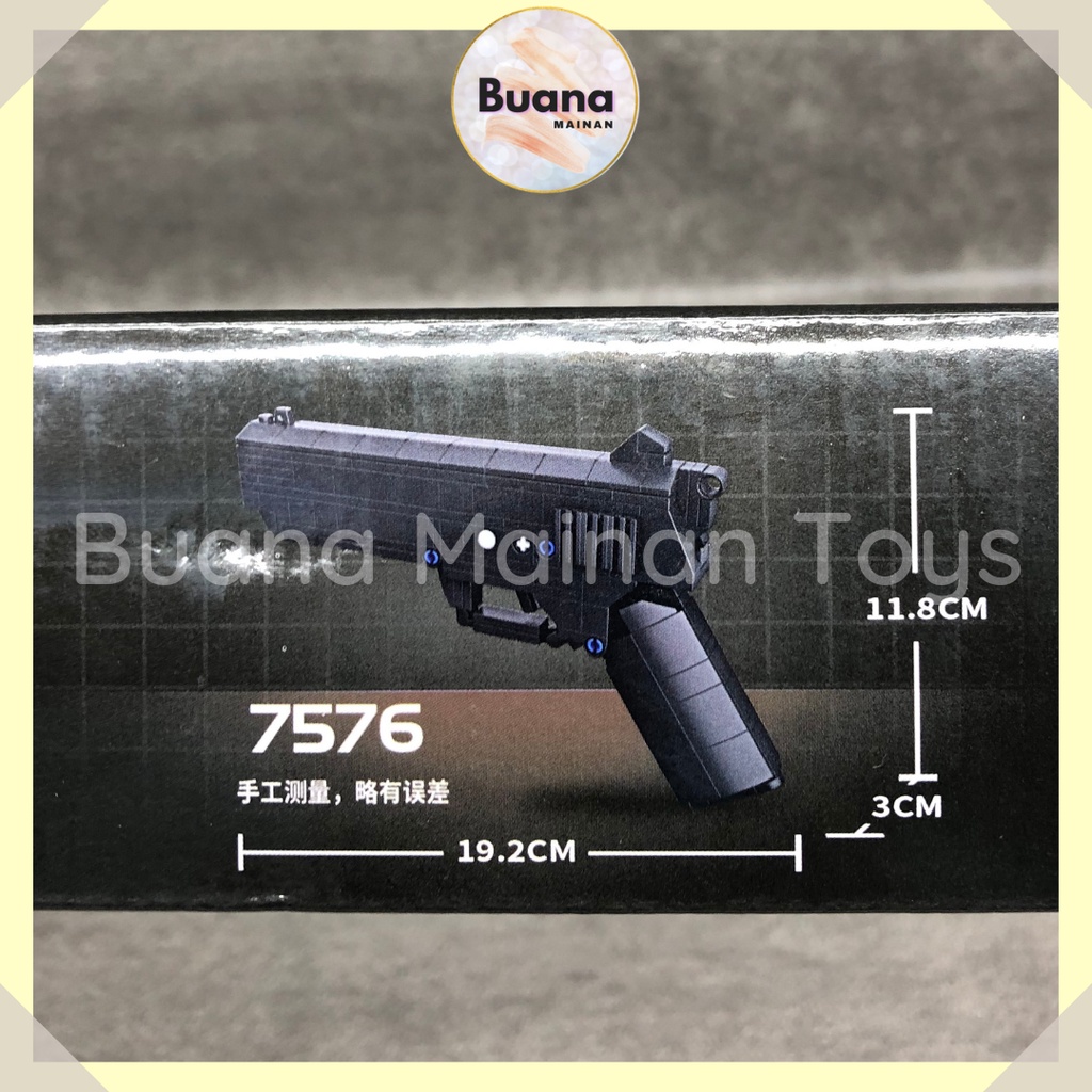 BRICKS CHAOBAO 92 PISTOL MAINAN EDUKASI ANAK BRICK BLOCK MODEL PAJANGAN FIGURE 7576