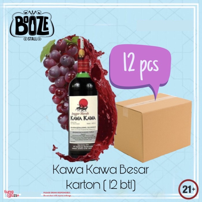 Kawa Kawa Anggur Merah x 12 Botol (1Karton)