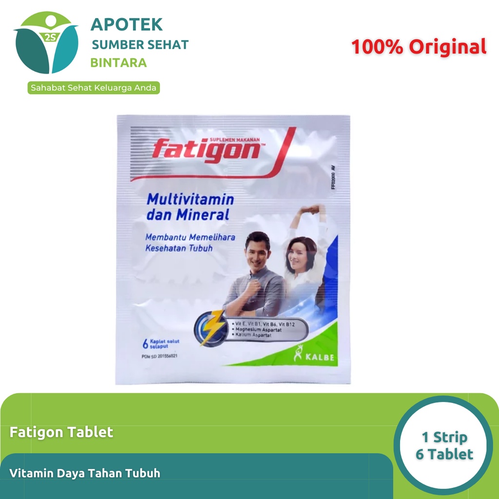 Jual Fatigon Multivitamin dan Mineral 6 Tablet Shopee Indonesia