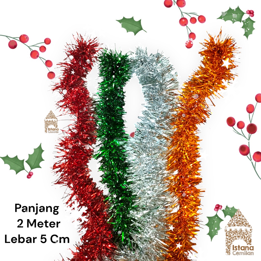 Slinger Rumbai Bahan PET Hiasan Parsel / Hampers / Pohon Natal / Idul Fitri