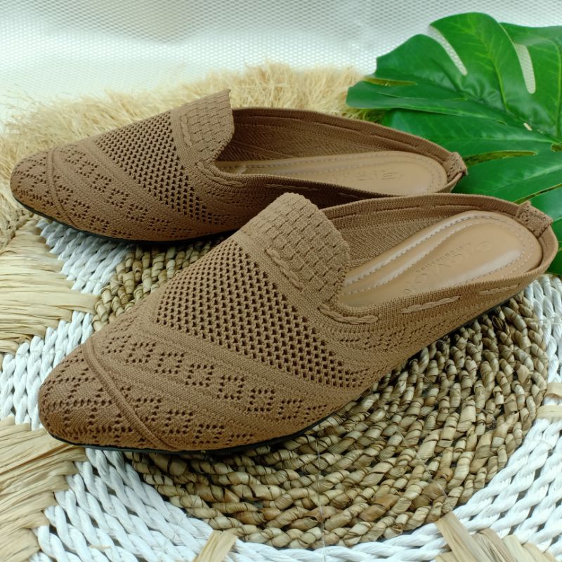 GRAVICI - Sandal Flat Rajut Import Wanita Elegan JA-103