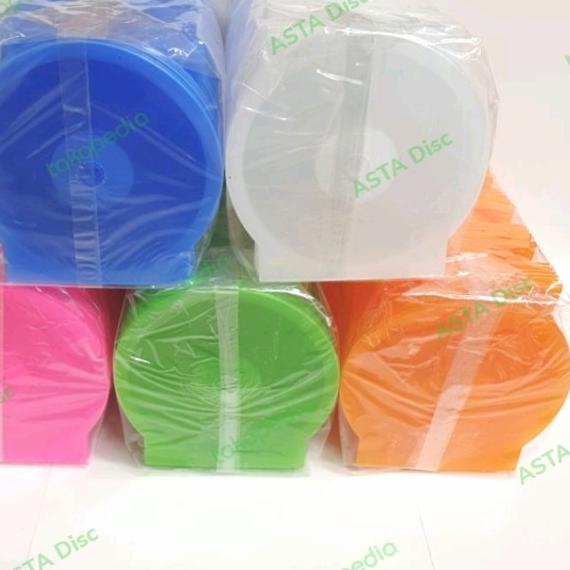 Tempat CD / DVD Bahan Plastik Bentuk Oval isi 50 pcs - Merah Muda
