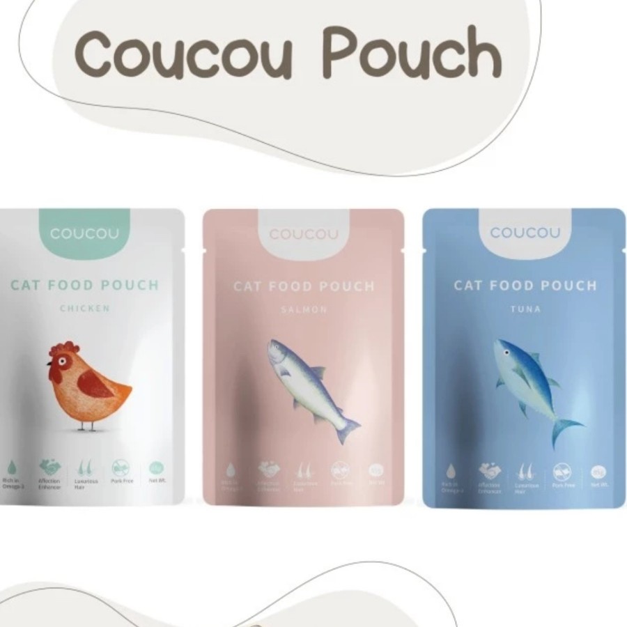 Coucou Pouch Best Quality Wet Cat Food 85gr Makanan Kucing Basah Cou Cou