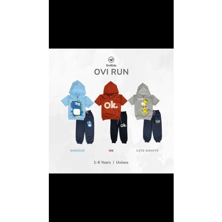 OVIKIDS OVI RUN- Setelan anak hoodie setelan anak perempuan laki laki (1-6 tahun )