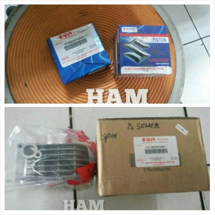 blok seher + piston + ring ori SGP spin skywave dan skydrive