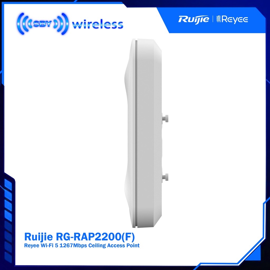 Ruijie Reyee RG-RAP2200 (F ), AC1300 Dual Band Ceiling Access Point include Adaptor Poe Original RUijie