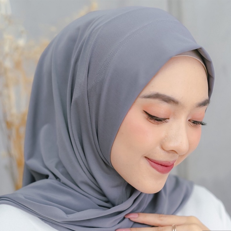 Hijab Instan Segitiga Jersey Oval Soft Pad | Jilbab Instan Segitiga Jersey Premium