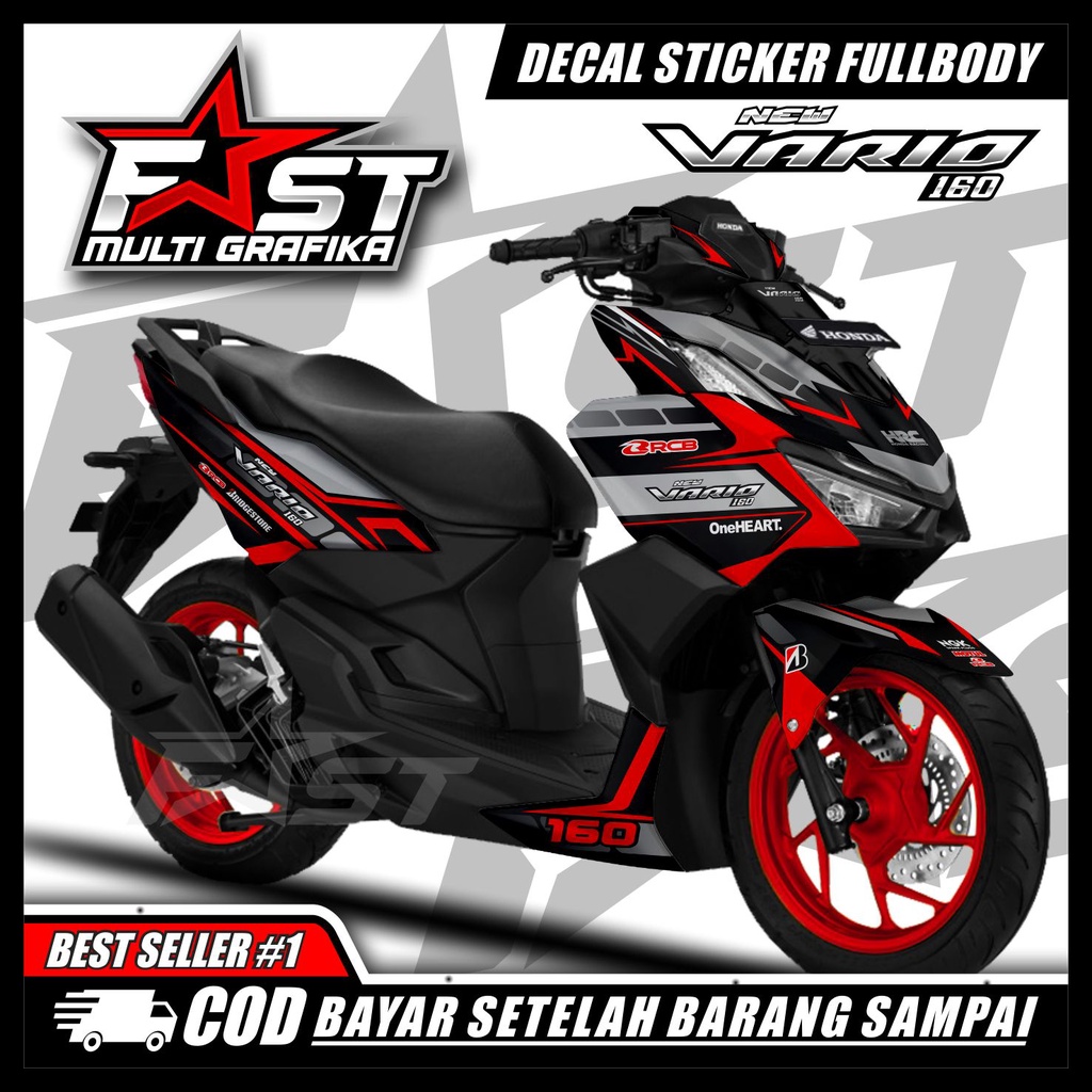Decal Vario New 160 2022 Stiker Honda Vario 160 Decal Siker Striping Vario 160 Fullbody Racing Custo