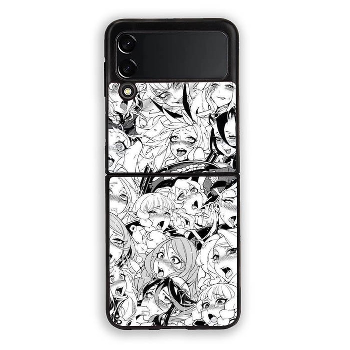 Casing Hardcase HP Samsung Galaxy Z Flip 3 4 Z Fold 3 4 5G Ahegao Face Manga YD0207 Case Cover