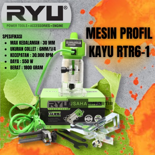 Mesin Profil kayu RYU RTR 6-1 Mesin Router Trimmer Profil Kayu RTR 6-1 Mesin Trimmer Router Profil K