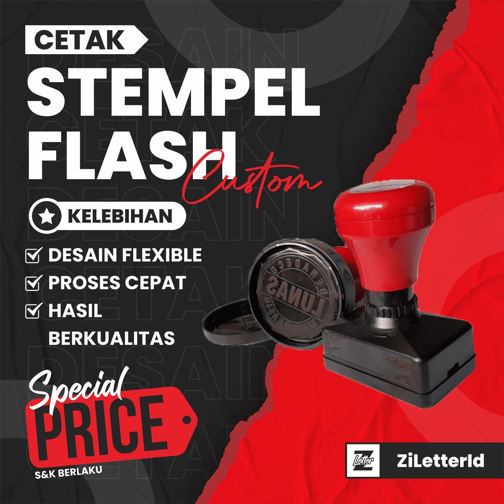 

CETAK STEMPEL FLASH MULTI WARNA, TINTA ISI ULANG