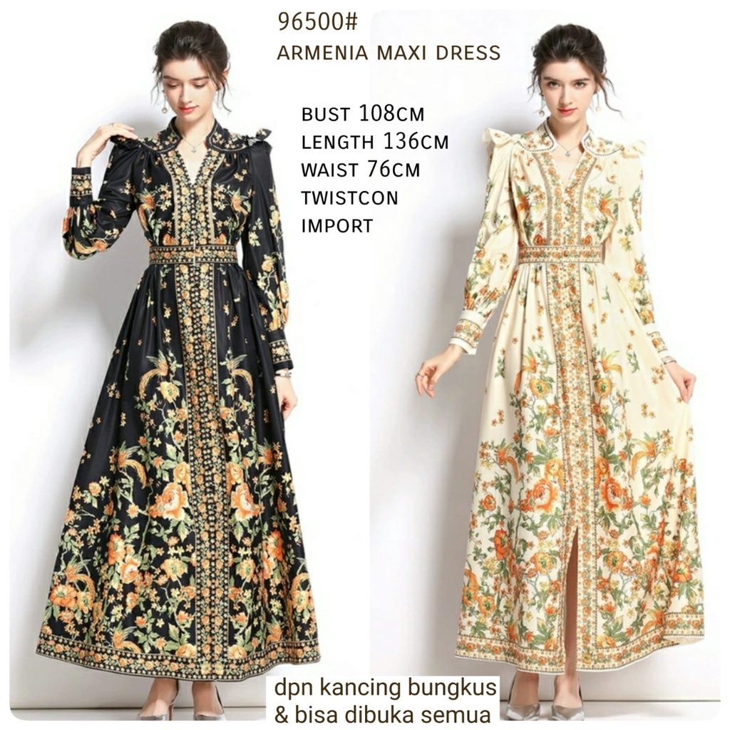 YR 3M 96500 ARMENIA MAXI DRESS FASHION IMPORT TERBARU MURAH THREE M TM