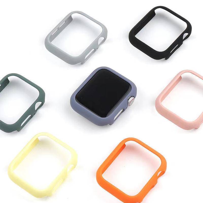 Frame Bumper Pelindung Apple Watch Seri 8 7 6 5 4 3 2 1 SE SE2 Bahan PC Matte Ukuran 45mm 41mm 42mm 40mm 38mm