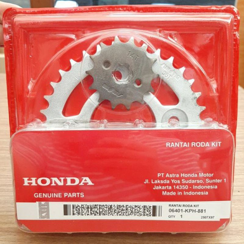 Gear Set Kharisma Supra 125 Supra X 125 Rantai Roda (Drive Chain Kit) – Kharisma & Supra X 125
