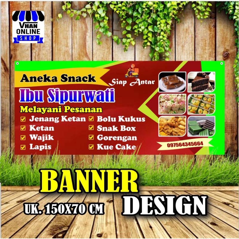 Jual Spanduk Banner Jualan Aneka Snack Jualan Makanan Ringan Keren