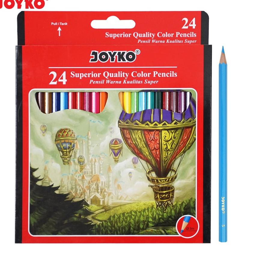 

テ Pensil Warna Joyko 24 Warna Panjang CP-24PB ✿