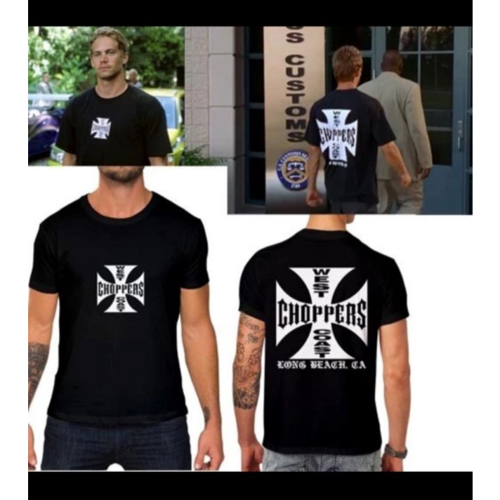 kaos west coast Chopper Paul Walker fast and furious t shirt