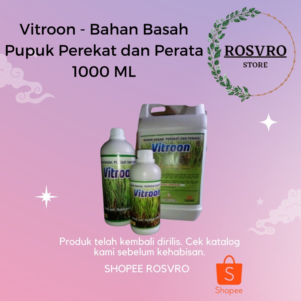 Vitroon - Bahan Basah Pupuk Perekat dan Perata 1000 ML