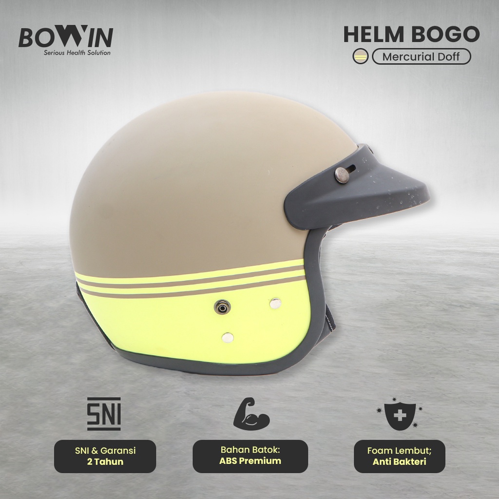 Bowin Helm Bogo Special Edition (Helm Standard SNI / Helm Half Face)