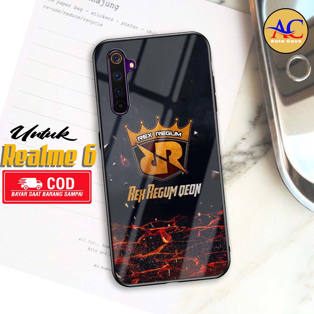 Softcase Glass kaca untuk REALME 6 RRQ Casing Handphone Case Hp Procamera