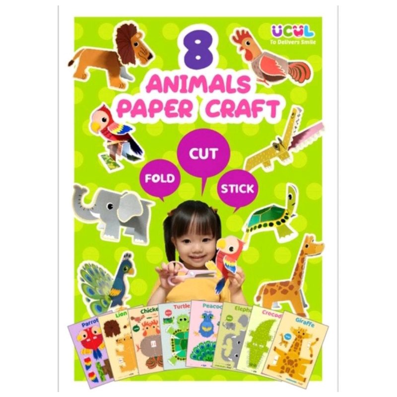 Mainan Edukasi DIY Montessori Anak Animal Paper Craft Kerajinan Tangan