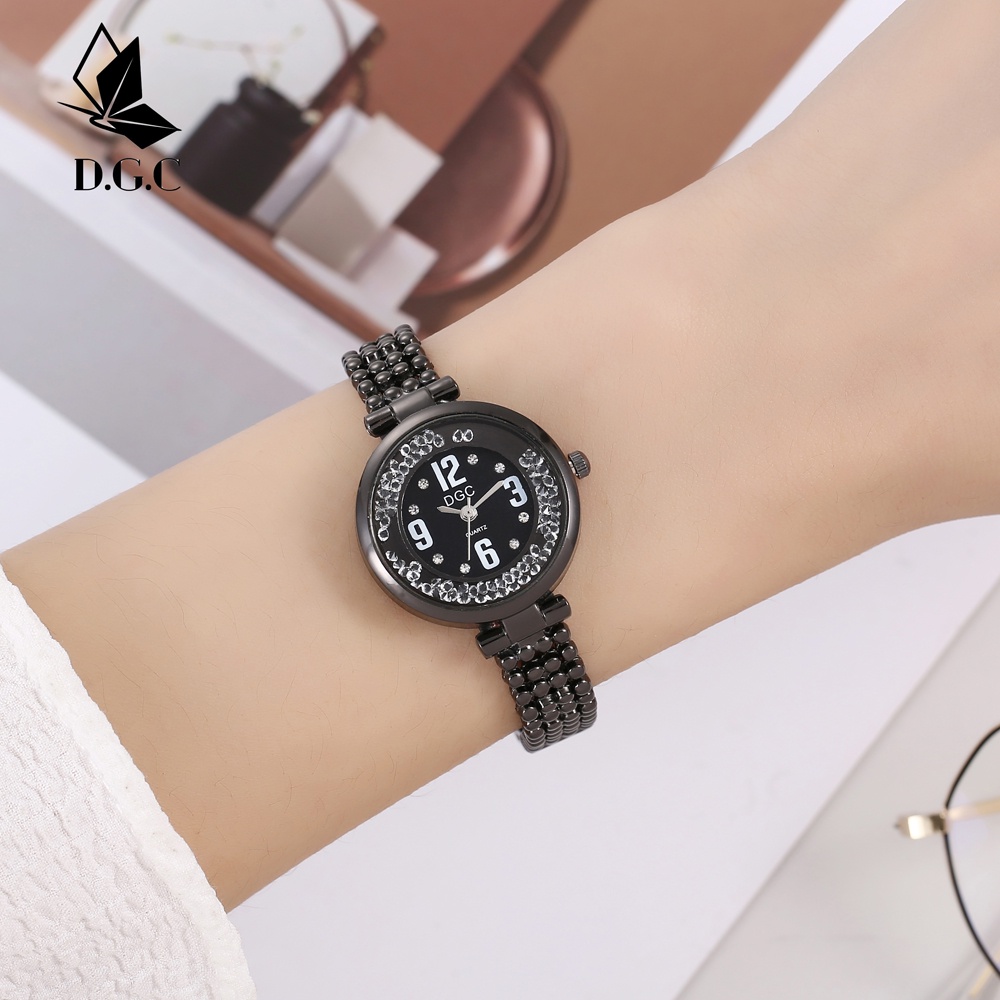 ✨DGC✨Jam tangan wanita tali rantai grosir diimpor berlian penuh berkualitas tinggi W247
