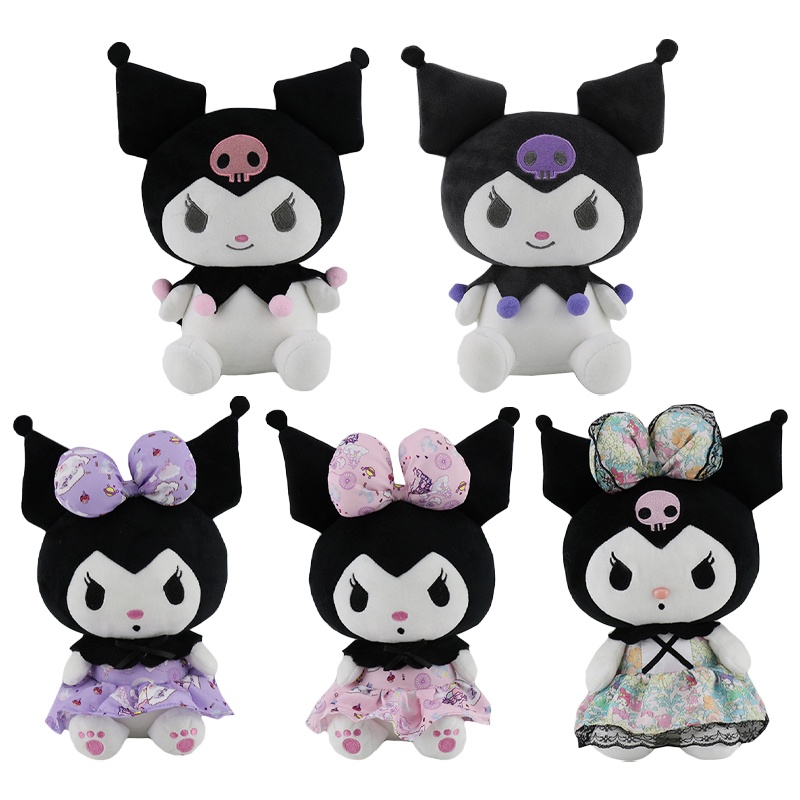 Kawaii Kuromi Mainan Mewah Princess Dress Boneka Boneka Kartun Hadiah 25cm/9.8in Lembut