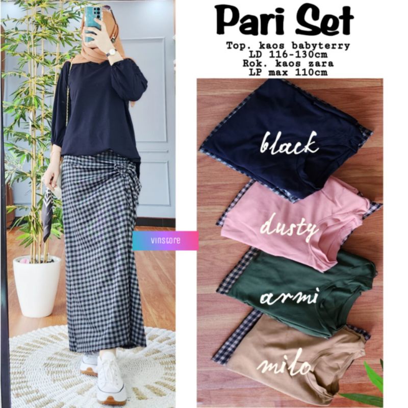Pari Set Top Kaos Babyterri Ld116-130cm Nara fashion Solo