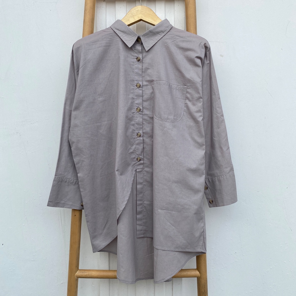 KEMEJA POLOS VIA KATUN POPLIN PREMIUM SHIRT B629