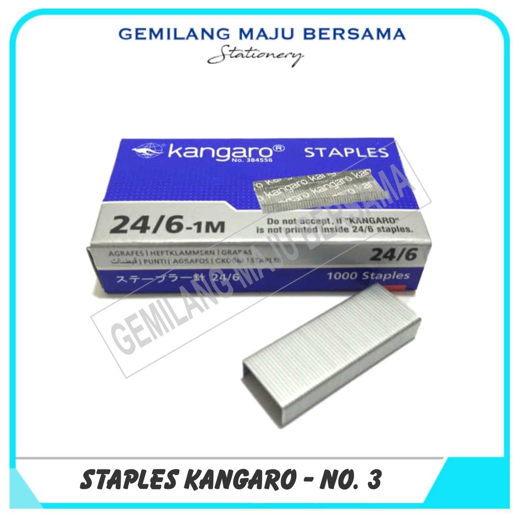 

Isi Staples Kangaro No 3 Atau 24/6