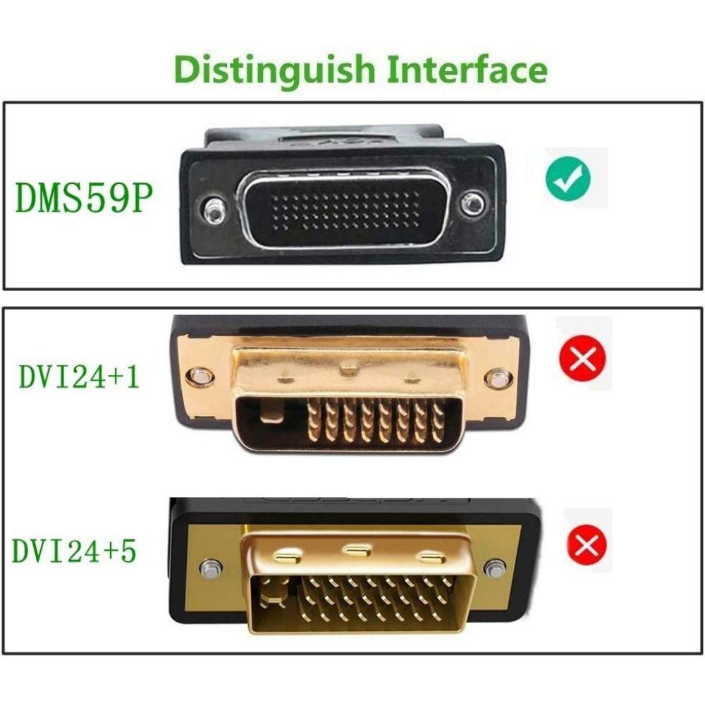 Top DMS 59pin Ke 2kabel HDMI Untuk Kartu Grafis Lhf Dual Monitor Adapter Y Splitter