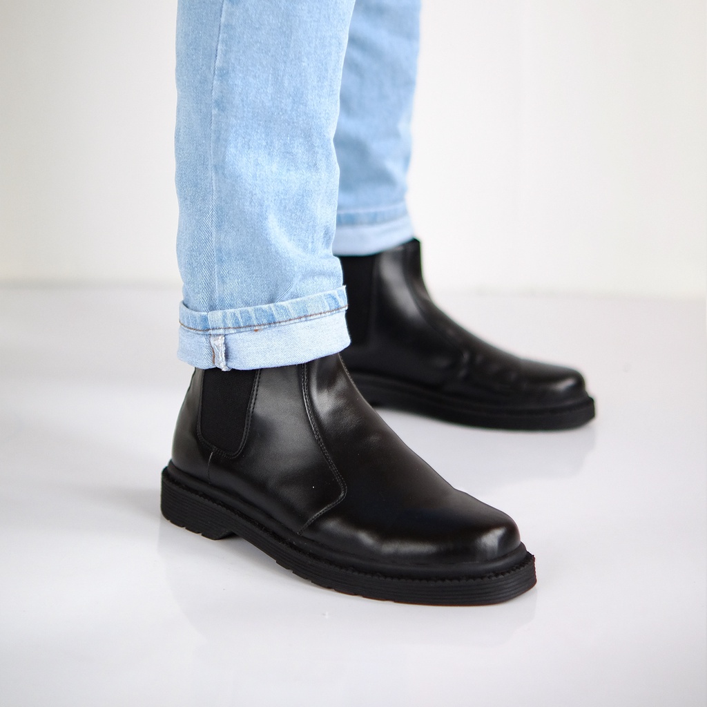 Sepatu Chelsea Boots Pria - Raptor Black