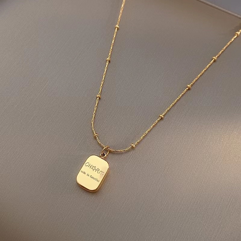 kalung charm jedar cantik titanium asli