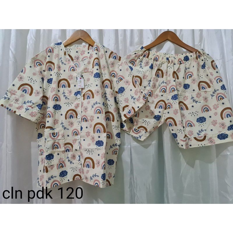 Baju tidur jumbo/Piyama Jumbo LD 120cm tangan pendek celana pendek