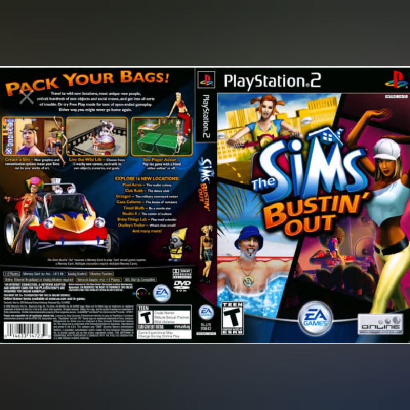 Kaset Ps 2 The Sims Bustin Out